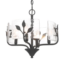 Golden Canada 4503-4P NB-HWG - Wry Lighting Bloem 4-light Pendant in Natural Black